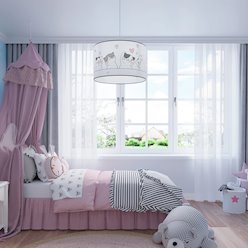 Lampa wisząca dziecięca Cat 40 1xE27 wielokolorowa