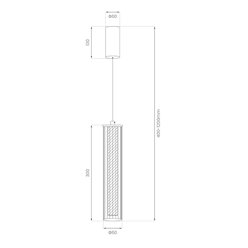 Lampa wisząca LED akrylowa tuba 10W 3CCT 30cm czarna