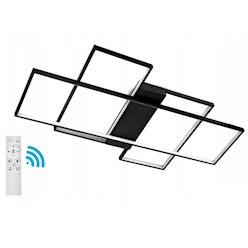 Lampa sufitowa LED Moderno Ring 123W Czarna + Pilot