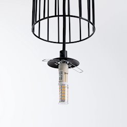 Lampa wisząca kula z dekoracją Brina 1xG9 czarna