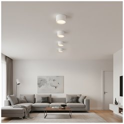 Lampa natynkowa okrągła 85x50mm GX53 biała