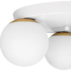Lampa sufitowa okrągła mleczne kule Bali 3xE27 biała