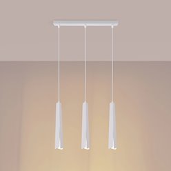 Lampa wisząca potrójna Prysm listwa 3xG9 biała