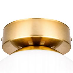 Lampa sufitowa mleczna kula Bali 15cm 1xE27 złota