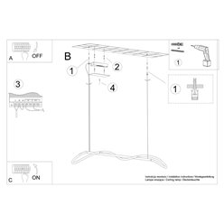 Lampa wisząca GALAKSE 148 czarna LED 2700-6500K