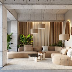 Lampa podłogowa z abażurem Nevia 1xE27 taupe