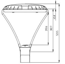 Lampa parkowa LED Adora 40W 4000K Antracyt