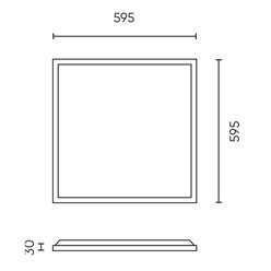 Panel LED 60x60 40W UGR19 Switch CCT 5300lm