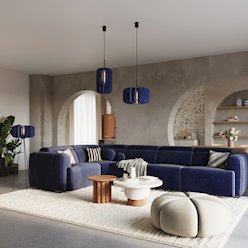 Lampa wisząca filcowa Mula 45 cm 1xE27 granatowa