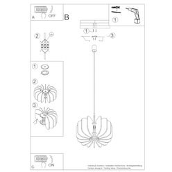 Lampa wisząca filcowa Mula 45 cm 1xE27 beżowa
