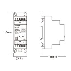 Mi-Light TW2 sterownik LED Wi-Fi 2w1 na szynę DIN