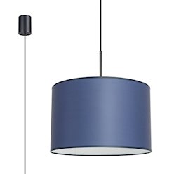 Lampa wisząca z abażurem Nevia 1xE27 granatowa