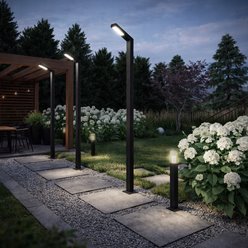 Latarnia ogrodowa LED 50W Posti 350cm 7000lm 120° 4000K czarna