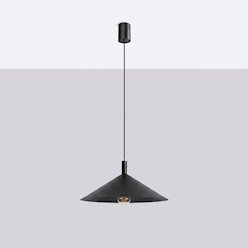 Lampa wisząca stożkowy klosz Nox 40cm 1xE27 czarna