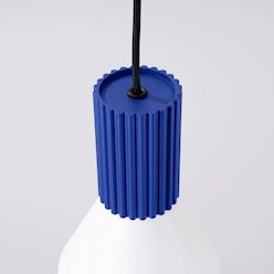 Lampa wisząca loftowa Estria 1xE14 biało-ultramarynowa