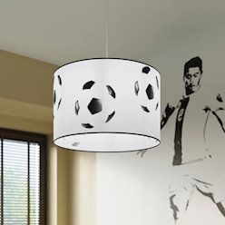 Lampa wisząca dziecięca Football A 40 1xE27 biało-czarna