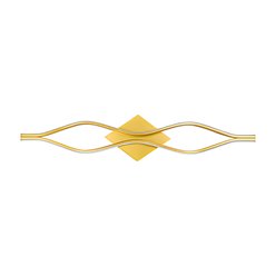 Nowoczesny kinkiet ścienny Złote Fale 22W 78cm 4000K