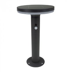 Słupek ogrodowy solarny Rondo 37cm z czujnikiem szary