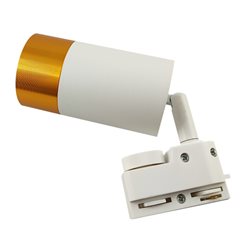 Reflektor szynowy 1-fazowy GU10 55x100mm biało-złoty