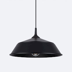 Lampa wisząca z okrągłym kloszem Frika 1xE27 czarna