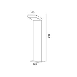 Słupek ogrodowy LED INDUO 10W 78cm - Biała Neutralna