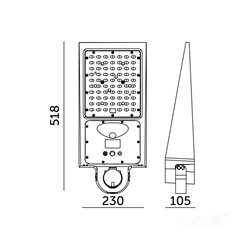 naswietlacz solarny led 100w