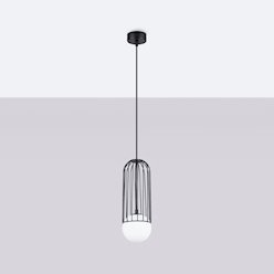 Lampa wisząca kula z dekoracją Brina 1xG9 czarna