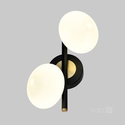 Kinkiet designerski Elipse 2xG9 z mlecznymi kloszami
