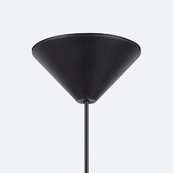 Lampa wisząca z okrągłym kloszem Gina 1xE27 czarna