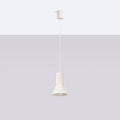 Lampa wisząca loftowa Estria 1xE14 beżowa