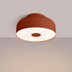 Lampa sufitowa okrągła Omiq 4xE27 ochra czerwona