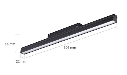 Lampa magnetyczna Mleczna Genesis czarna 15W 30cm 3CCT