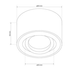 Oprawa sufitowa Mini Tuba ZALDA 1xLED biała