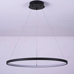 Lampa wisząca LED okrągła Perro 36W czarna