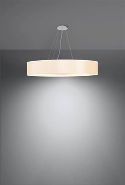 Lampa wisząca SKALA okrągła 90 cm 6xE27 biała