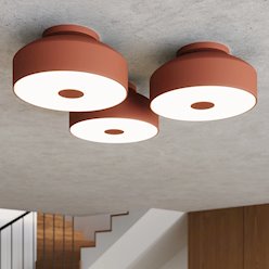 Lampa sufitowa okrągła Omiq 4xE27 ochra czerwona