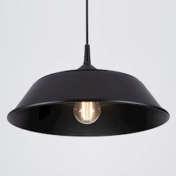 Lampa wisząca z okrągłym kloszem Frika 1xE27 czarna