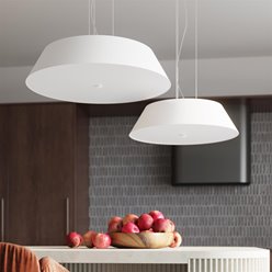 Lampa wisząca okrągła VEGA 70 cm 5xE27 biała