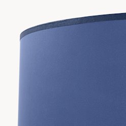 Lampa podłogowa drewniana Natt 1xE27 z granatowym abażurem