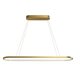 Nowoczesna lampa wisząca LED Oval 30W 20x120cm 2CCT złota