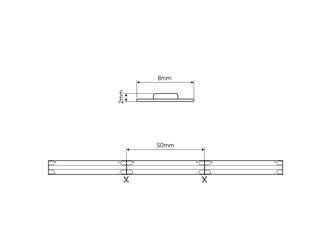 Taśma LED COB 24V PRIME 8W 320 LED Ciepła  - 1 metr