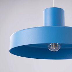 Lampa wisząca klasyczna Bilo 1xE27 błękitna