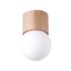 Lampa sufitowa kula BOOMO 19cm 1xG9 drewno