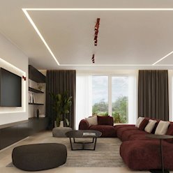 Kinkiet ścienny Reflektor Ring 1xGU10 burgundowy
