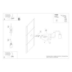 Kinkiet loftowy Vector 1xE27 czarny