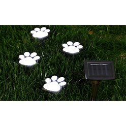 Lampy solarne wbijane - psie łapki 470cm