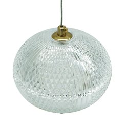 Lampa wisząca LED kula 15cm Amelia 15W - złota