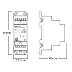 Mi-Light TR2 sterownik LED 2w1 na szynę DIN