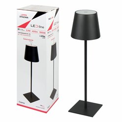 Lampa stołowa LED 3,5W 400lm 3000K czarna 2x2000mAh