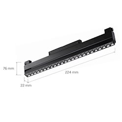 Reflektor magnetyczny Grille Genesis czarny 12W 22cm 3CCT